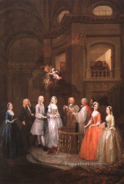 William Hogarth Painting - The Wedding of Stephen Beckingham and Mary Cox William Hogarth